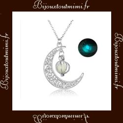 Collier Lune Phosphorescent
